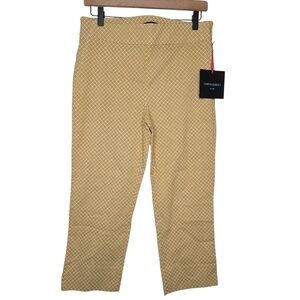 Cynthia Rowley Womens Preppy Clover Geo Print Pull On Capri Crop Pants Size 10